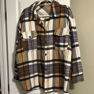 BiBi Multicolor Plaid Shirt Jacket